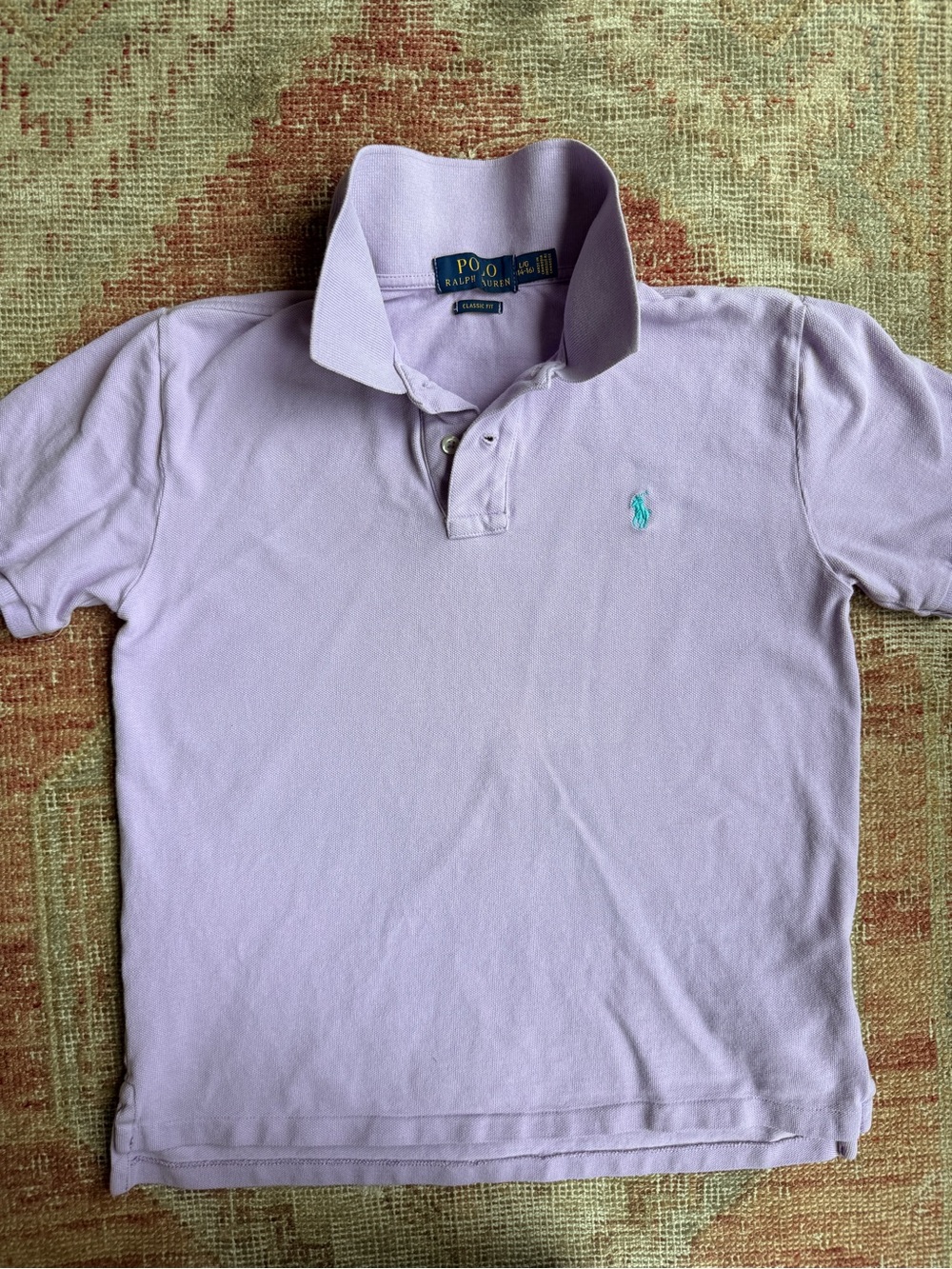 Ralph Lauren Kids Lavender Polo with Mint Green Pony